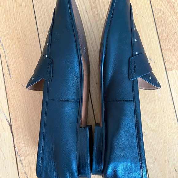 Banana Republic Black Studded Loafers Sz 8.5 Super Soft - Picture 4 of 11